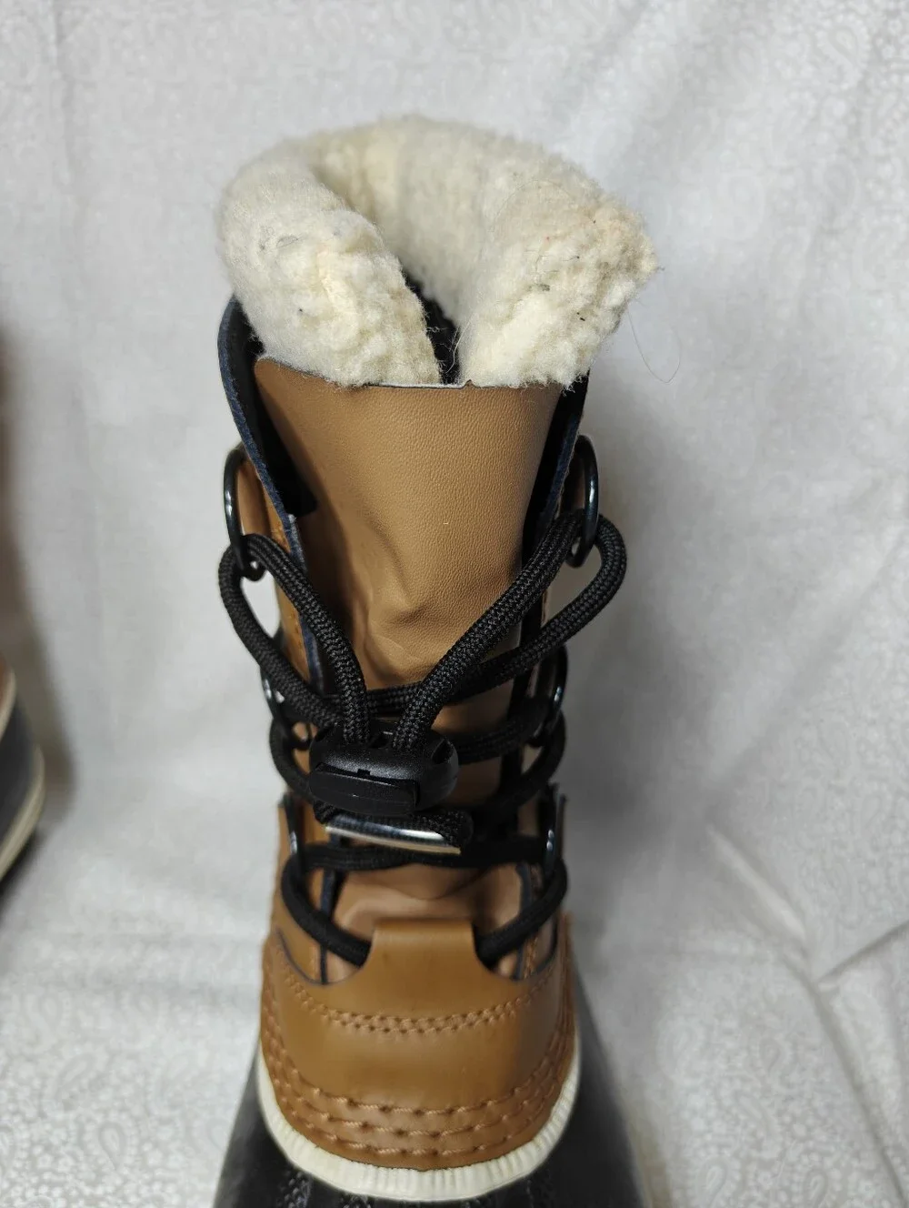 Sorel Youth Yoot PAC Brown Black Leather Waterproof Winter Boots Size 2